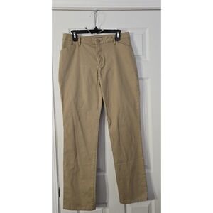 Lee Womans Straight Leg Mid Rise Khaki Pants Size 10